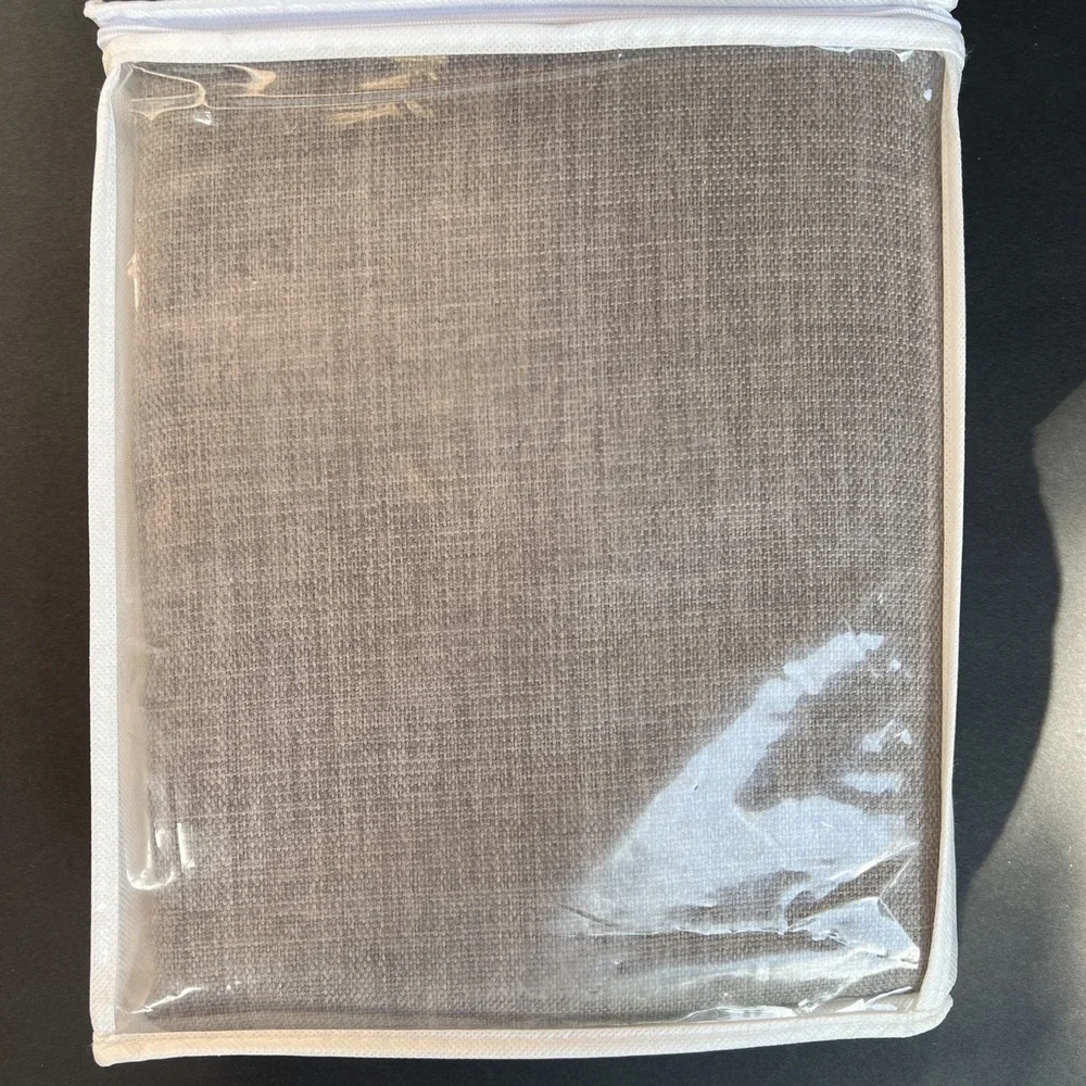 Exclusive Fabric & Furnishings Solid Faux Linen Blackout Window Curtain- 50